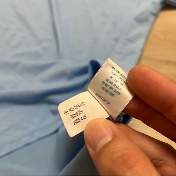 Holderness & Bourne Tailored Performance Polo Shirt medium Golfer Men Blue FLAW - Picture 8 of 10